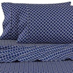 Ultra Soft Premium Printed Quatrefoil Bed Sheet Set Twin New!